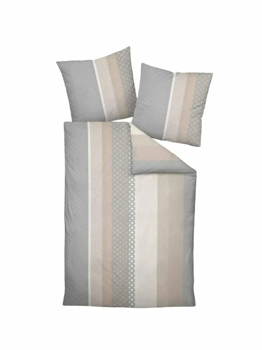 Janine Heimtextilien*Unisex Bettwäsche 1er Pack beige bedruckt