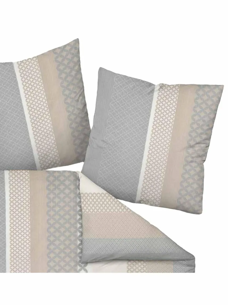 Janine Heimtextilien*Unisex Bettwäsche 1er Pack beige bedruckt