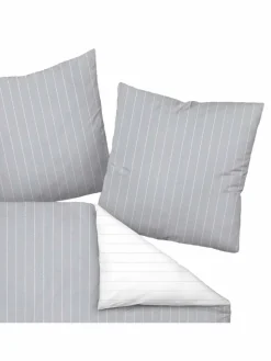 Janine Heimtextilien*Unisex Bettwäsche 1er Pack silber gemustert