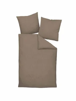 Janine Heimtextilien*Unisex Bettwäsche 1er Pack taupe uni