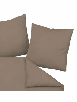Janine Heimtextilien*Unisex Bettwäsche 1er Pack taupe uni