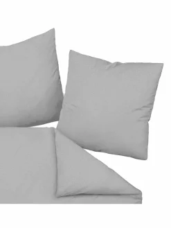 Janine Heimtextilien*Unisex Bettwäsche 1er Pack grau uni