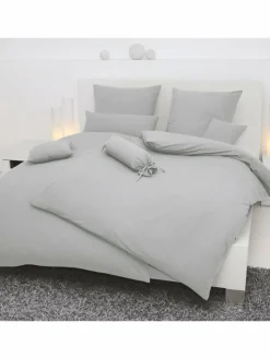 Janine Heimtextilien*Unisex Bettwäsche 1er Pack grau uni