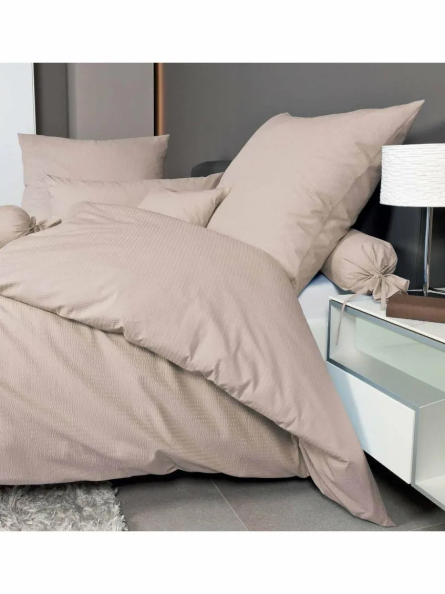 Janine Heimtextilien*Unisex Bettwäsche 1er Pack beige uni