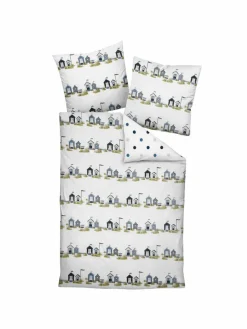 Janine Heimtextilien*Unisex Bettwäsche 1er Pack weiß bedruckt