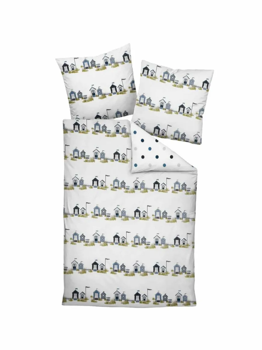 Janine Heimtextilien*Unisex Bettwäsche 1er Pack weiß bedruckt