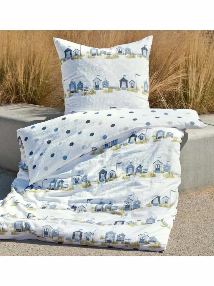 Janine Heimtextilien*Unisex Bettwäsche 1er Pack weiß bedruckt