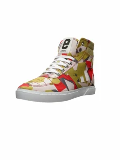 Ethletic Sneaker*Unisex Canvas Sneaker rot gemustert