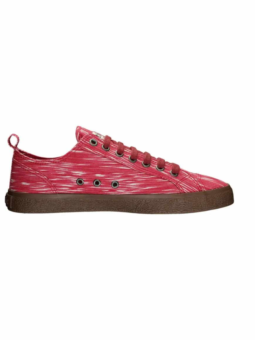 Ethletic Sneaker*Unisex Canvas Sneaker rot gestreift