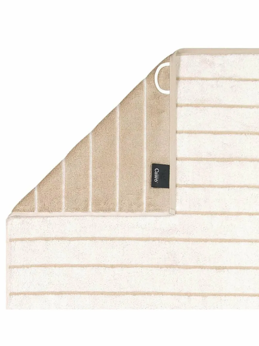 Cawö Heimtextilien*Unisex Duschtuch 1er Pack beige gestreift