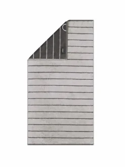 Cawö Heimtextilien*Unisex Duschtuch 1er Pack grau gestreift