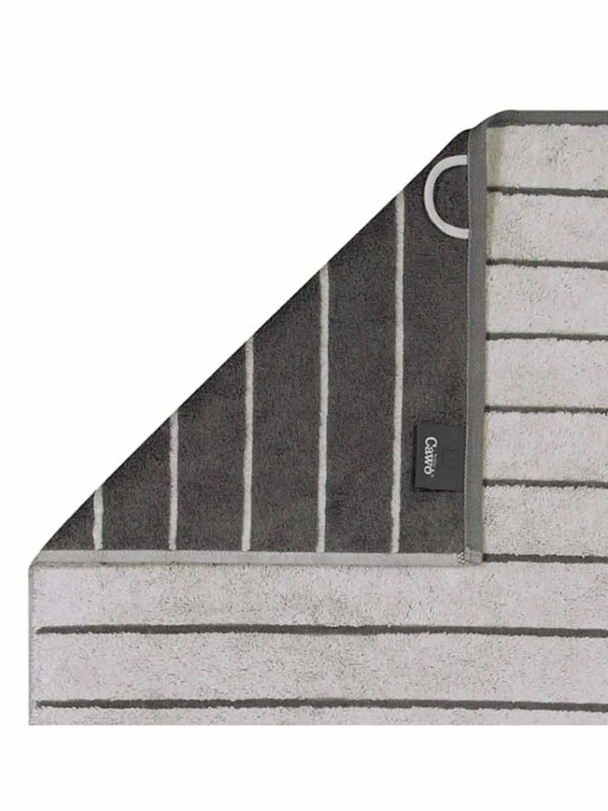 Cawö Heimtextilien*Unisex Duschtuch 1er Pack grau gestreift