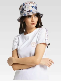 Carlo Colucci Mützen & Hüte*Unisex Fischerhut - Comelli weiß bedruckt