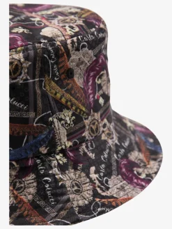 Carlo Colucci Mützen & Hüte*Unisex Fischerhut - Comelli schwarz bedruckt