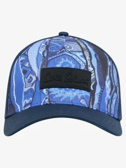 Carlo Colucci Mützen & Hüte*Unisex, Herren Baseball Cap - Deanesi blau gemustert