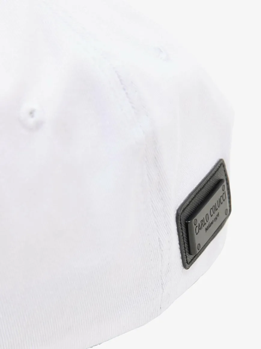 Carlo Colucci Mützen & Hüte*Unisex, Herren Baseball Cap - Colzani weiß uni