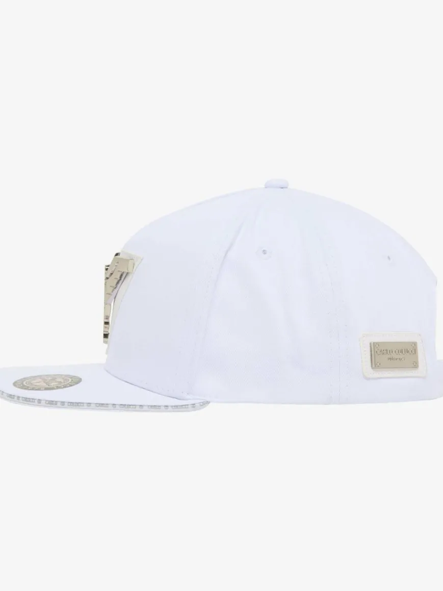 Carlo Colucci Mützen & Hüte*Unisex, Herren Snapback Cap - Comai weiß uni