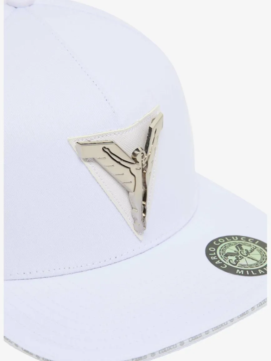 Carlo Colucci Mützen & Hüte*Unisex, Herren Snapback Cap - Comai weiß uni
