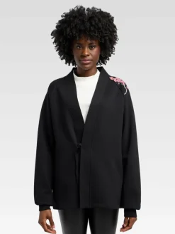 Carlo Colucci Sweatshirts & Sweatjacken*Unisex, Herren Sweatjacke - Dusini schwarz gemustert