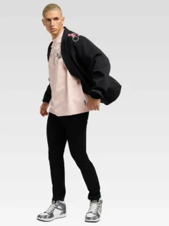 Carlo Colucci Sweatshirts & Sweatjacken*Unisex, Herren Sweatjacke - Dusini schwarz gemustert