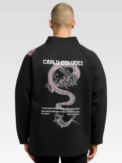 Carlo Colucci Sweatshirts & Sweatjacken*Unisex, Herren Sweatjacke - Dusini schwarz gemustert