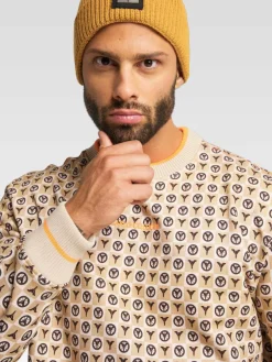 Carlo Colucci Mützen & Hüte*Unisex Schiebermütze - Dallo gelb gemustert