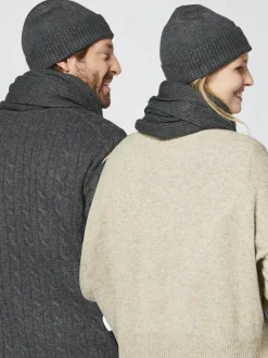 Polo Sylt Mützen & Hüte*Unisex Strickmütze grau bedruckt