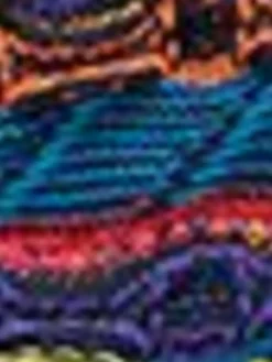 Carlo Colucci Mützen & Hüte*Unisex Strickmütze - Conciauro blau gemustert