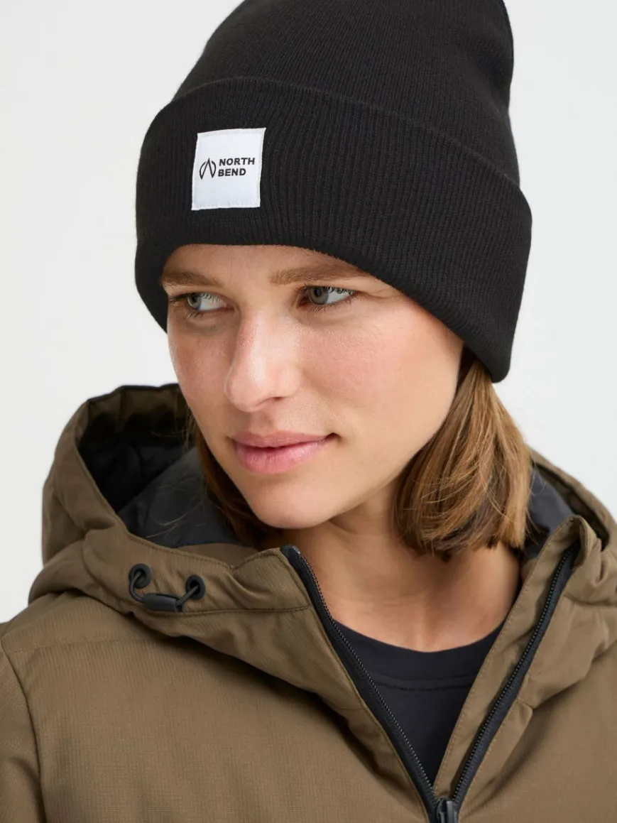 North Bend Mützen & Hüte*Unisex Strickmütze - NBLou schwarz bedruckt