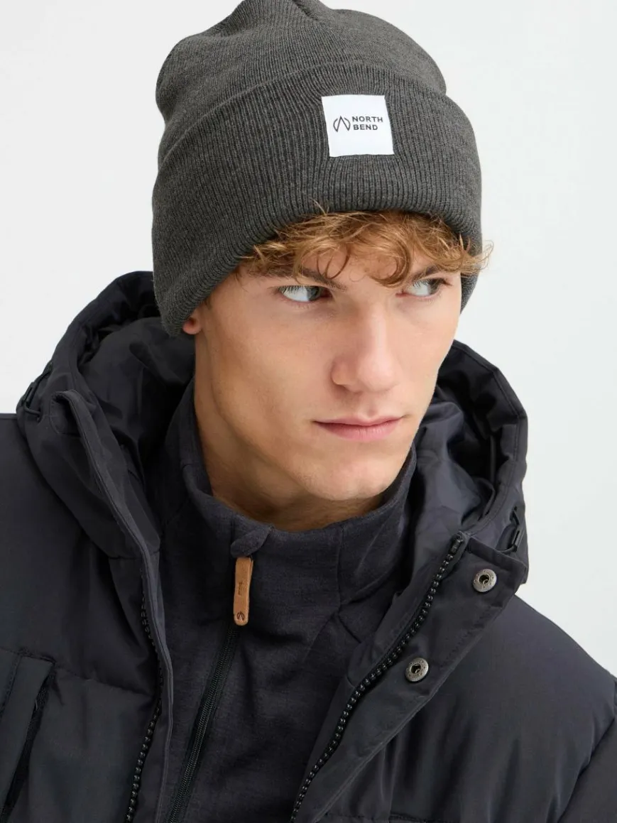 North Bend Mützen & Hüte*Unisex Strickmütze - NBLou grau bedruckt