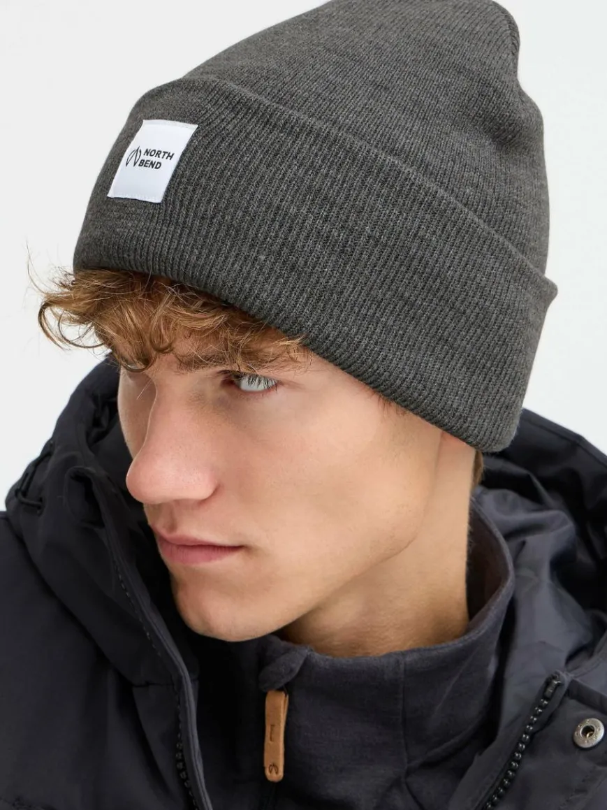 North Bend Mützen & Hüte*Unisex Strickmütze - NBLou grau bedruckt