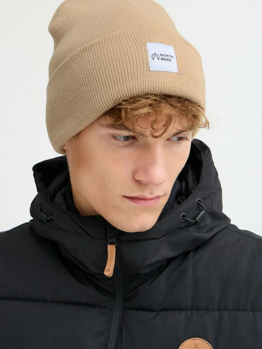North Bend Mützen & Hüte*Unisex Strickmütze - NBLou beige bedruckt