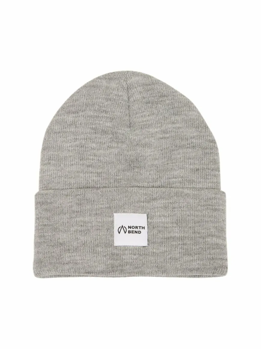 North Bend Mützen & Hüte*Unisex Strickmütze - NBLou hellgrau bedruckt