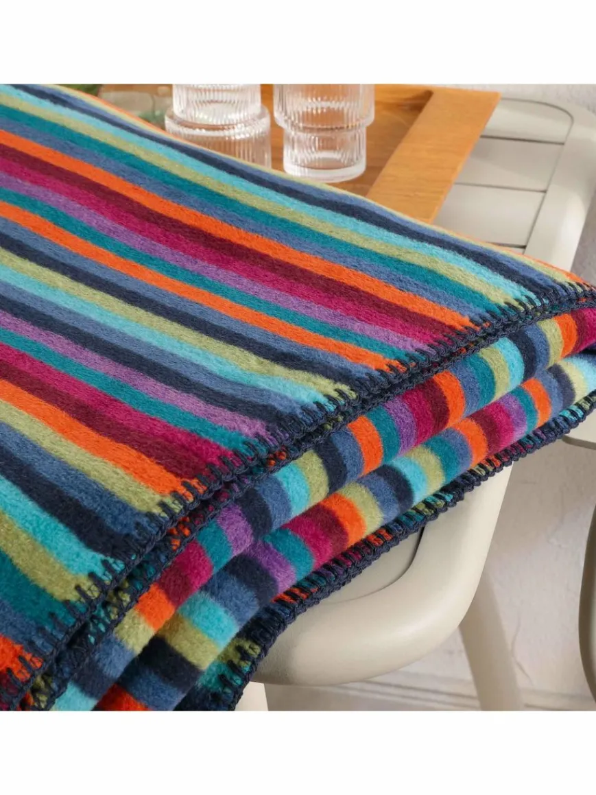 Cawö Heimtextilien*Unisex Wohndecken 1er Pack mehrfarbig gestreift