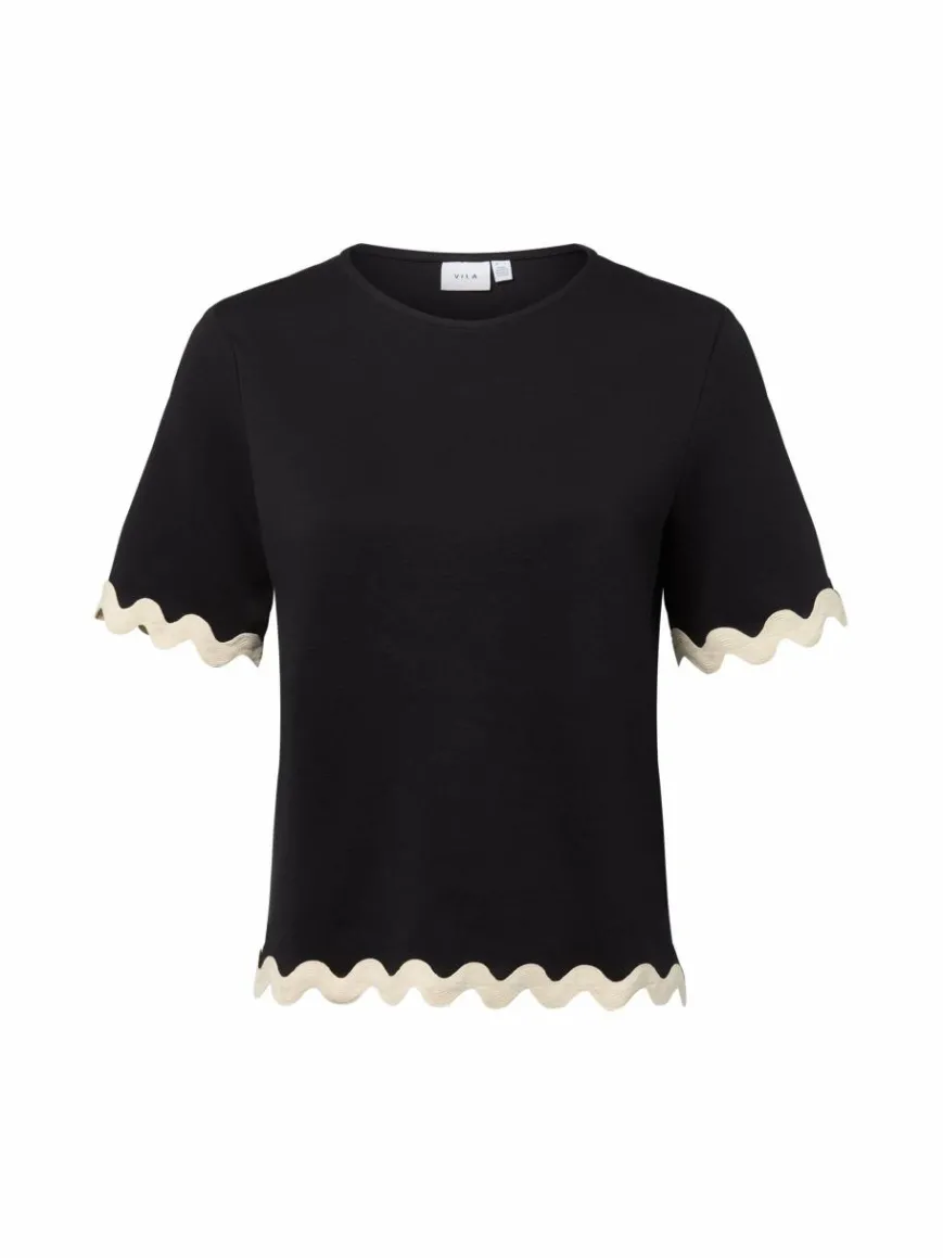 Vila Shirts & Tops*VICalisa schwarz sand uni